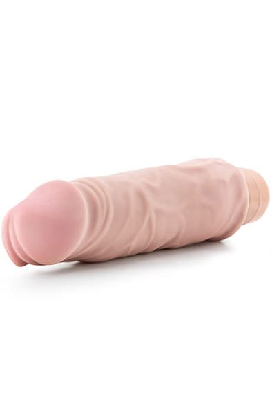 X5 Plus Vibrating Hard On Beige 22 cm Dildo med vibrator