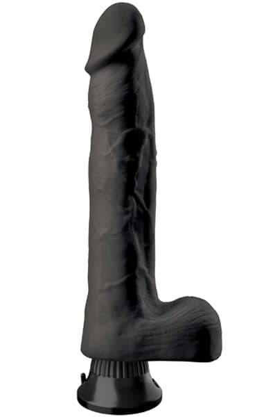 Pipedream Real Feel Deluxe Black 30 cm Vibrerende dildo