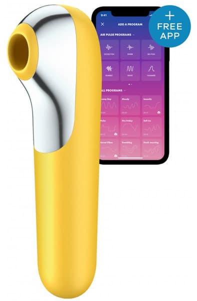Satisfyer Dual Love Yellow App-styret klitorisstimulator