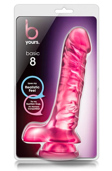 B Yours Basic 8 Pink 23cm Dildo