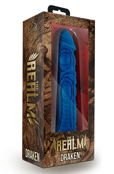 The Realm Draken Lock On Dildo Blue Dragon dildo