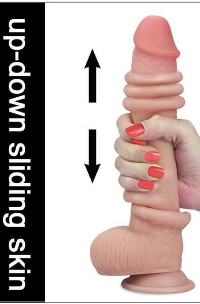 Sliding Skin Dual Layer Dong 23cm Dildo