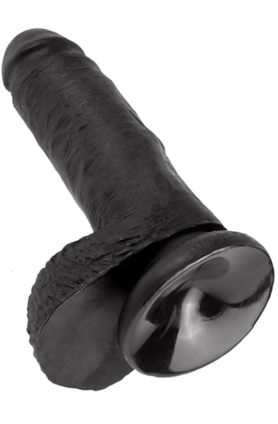Pipedream King Cock With Balls Black 18 cm Dildo
