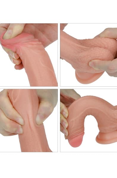 Lovetoy Dual-Layered Silicone Dildo 17,5 cm Dildo
