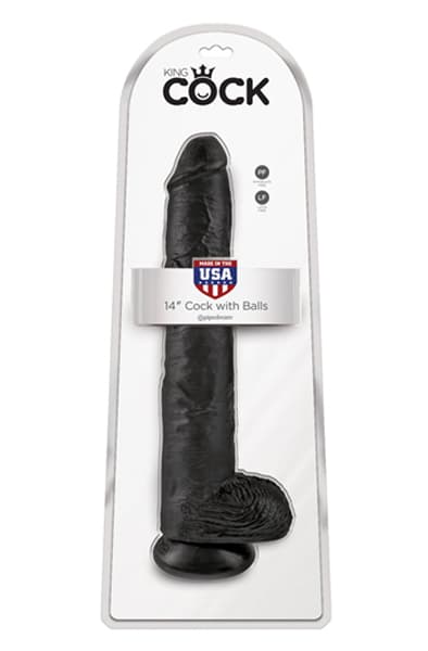 Pipedream King Cock with Balls Black 37,5cm XL dildo