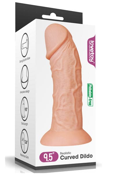 Realistic Curved Dildo 24 cm XL dildo