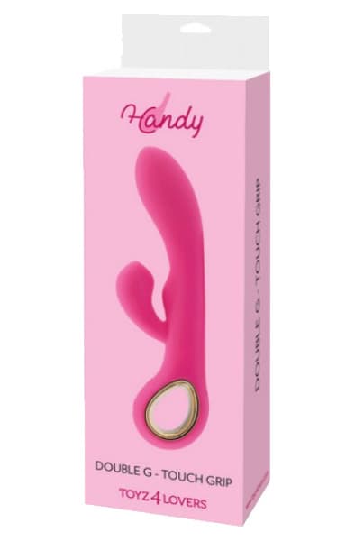 TOYZ4LOVERS Vibrator Rabbit Handy G-Double Touch Grip Pink Rabbit vibrator