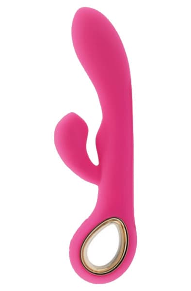 TOYZ4LOVERS Vibrator Rabbit Handy G-Double Touch Grip Pink Jänisvibraattori