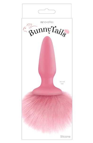 NS Novelties Bunny Tails Pink Analplugg med hale