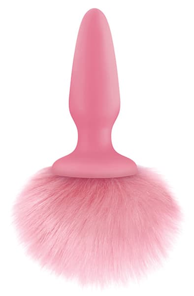 NS Novelties Bunny Tails Pink Analplugg med hale