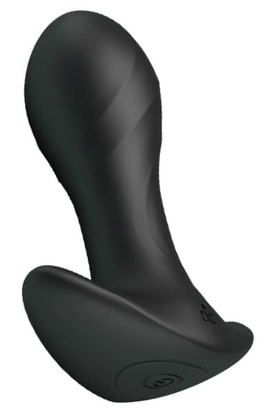 Pretty Love Anal Plug Massager Black Värisevä anaalitappi