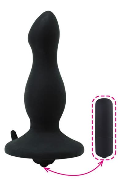 TOYZ4LOVERS Anal Bullet Black Värisevä anaalitappi