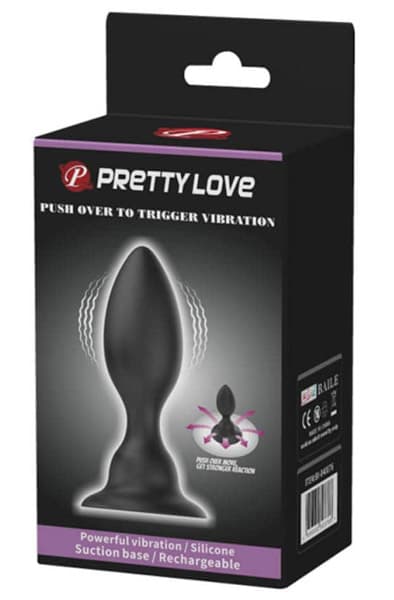 Pretty Love Push Vibrating Butt Plug Analplugg med vibrator