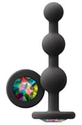 Miniatyrbild 1 av 2: Glams Ripple Rainbow Gem Black Analplugg