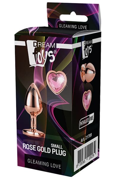 Gleaming Love Rose Gold Plug Small