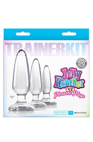 NS Novelties Jelly Rancher Butt Plug Trainer Kit Clear Anaplugger pakke