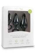 Miniatyrbild 2 av 2: Easytoys Black Buttplug Set With Pull Ring Analpluggar paket