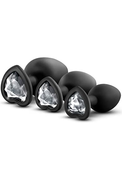 Luxe Bling Plugs Training Kit White Gems Analplug pakke
