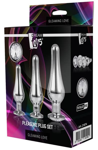 Dream Toys Gleaming Love Pleasure Set Silver Anaplugger pakke