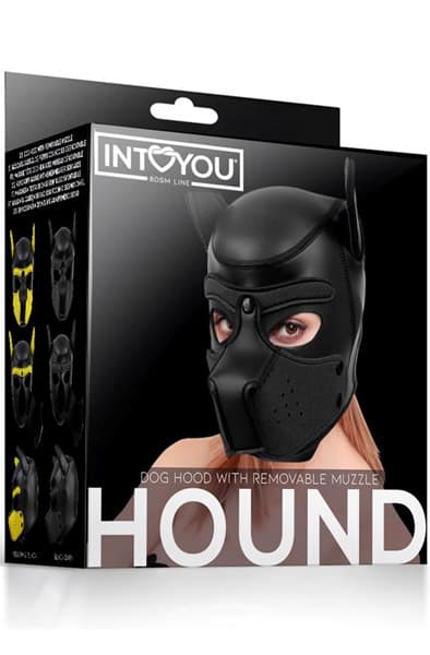 Dog Hood With Removable Muzzle Black M