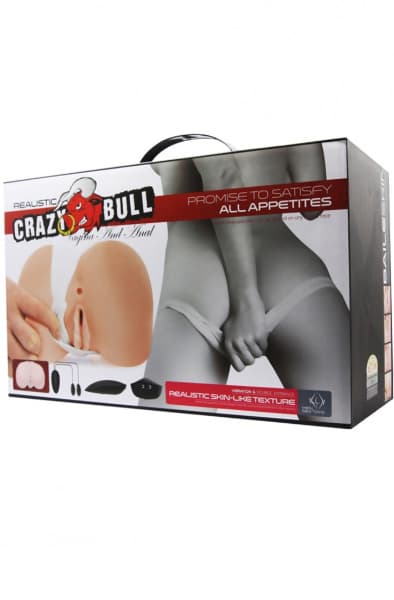 Crazy Bull Realistic Vibro Masturbator Vagina And Ass Sexdokke
