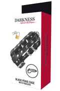 Miniatyrbilde 2 av 2: Darkness Leather Chastity Cage Kyskhetsbur