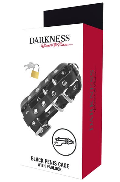 Darkness Leather Chastity Cage Kyskhetsbur