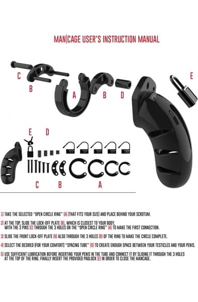 Mancage 01 Chastity Cock Cage Black Kyskhetsbur