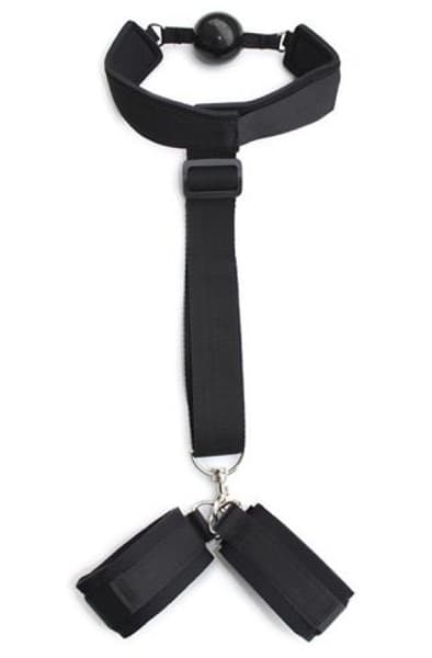 TOYZ4LOVERS Back Restraint + Gag Gagball med håndjern