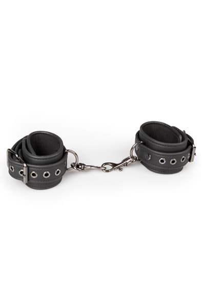 Easytoys Black Leather Handcuffs Handbojor