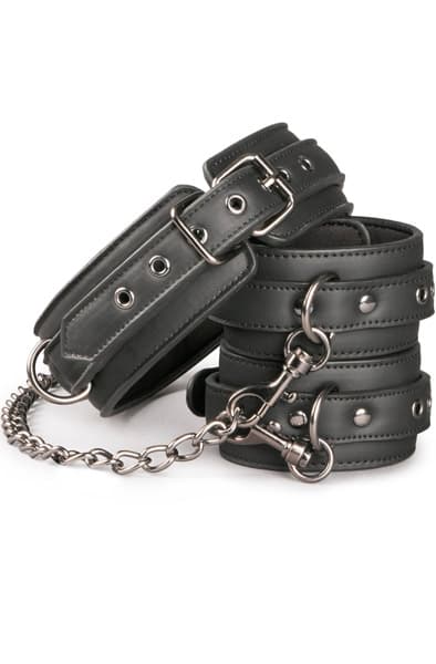 Easytoys Leather Collar With Anklecuff