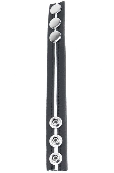 The Red Cockring En Cuir Black/White Penisring