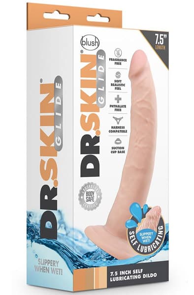 Dr. Skin Self Lubricating Dildo 19cm Självsmörjande dildo