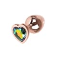 Miniatyrbilde 2 av 2: Metal Heart Plug Rose Gold - Medium 7 cm