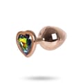 Miniatyrbilde 1 av 2: Metal Heart Plug Rose Gold - Medium 7 cm