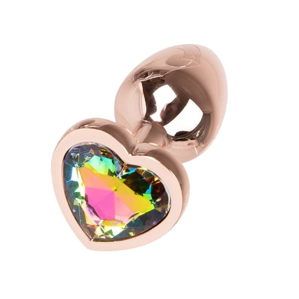 Metal Heart Plug Rose Gold - Small 6cm