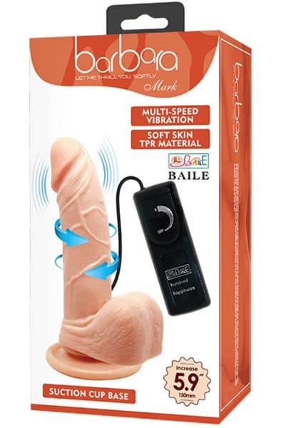 Baile Multi-Speed Vibration Dildo 15 cm Dildo med vibrator
