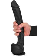 Miniatyrbillede 1 af 3: Kiotos Cox MEGA Black 37cm XL dildo