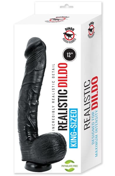 Dinoo King-Size Cock Curved Black 30,5cm