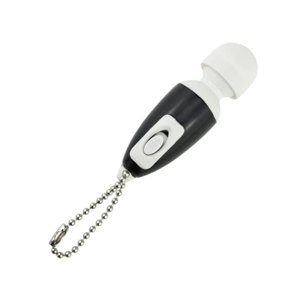Mini Vibrator med Nøglering Flere Farver Sort