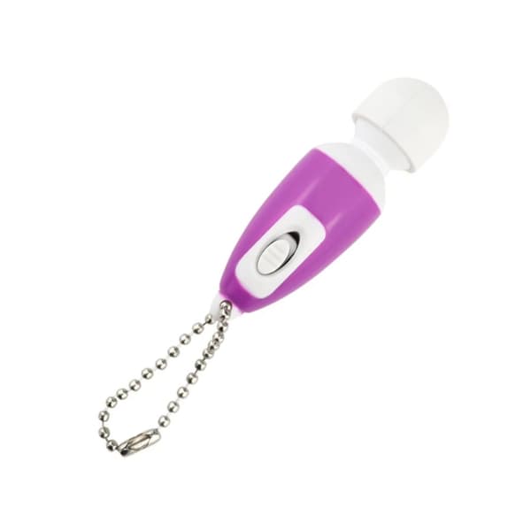 Mini Vibrator med Nøglering Flere Farver Lilla