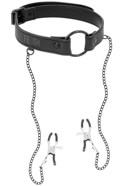 Ring Gag With Nipple Clamps