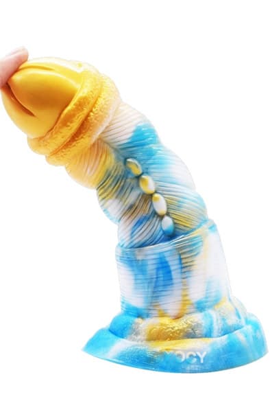 FantasyColors Dildo Nox Gold-Blue 21cm Dragon dildo