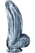 Miniatyrbilde 1 av 2: Silicone Dildo Fat Dick Black-White 25cm
