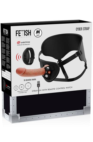 Cyber Strap Remote Control Harness 19,5 cm Strap-on med sele