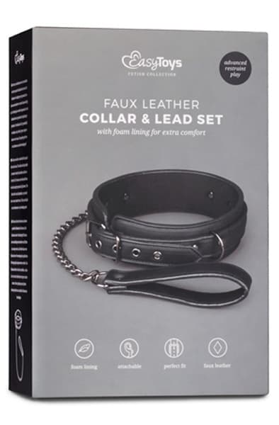 Easytoys Fetish Collar With Leash