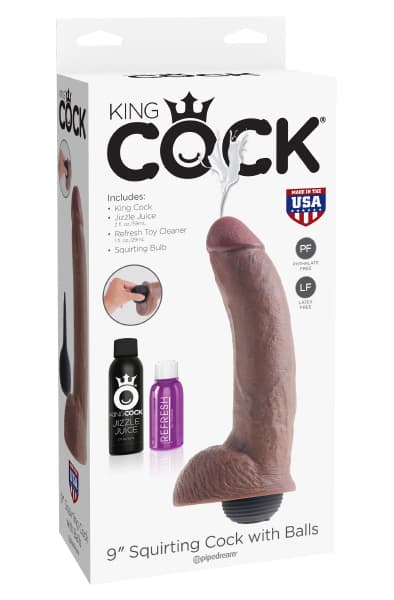 Pipedream King Cock Squirting Cock With Balls 23 cm Sprutende dildo