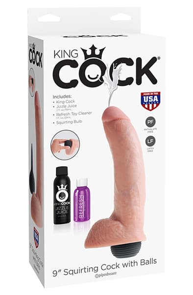 Pipedream King Cock Squirting Cock With Balls Flesh 23cm Sprutende dildo