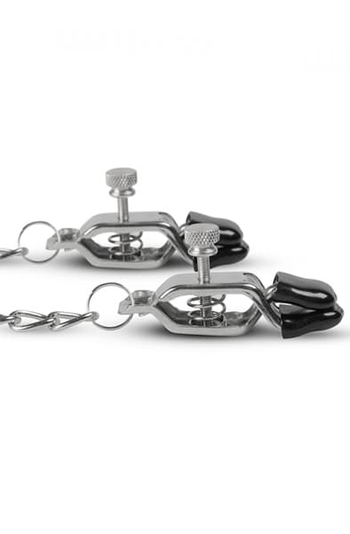 Easytoys Big Nipple Clamps With Chain 45 cm Brystklemmer med kæde