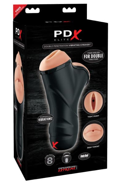 Pipedream Double Penetration Vibrating Stroker Dobbel masturbator